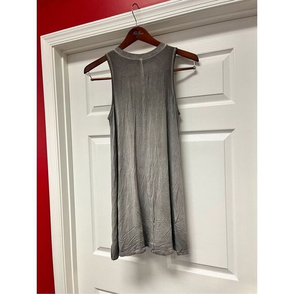 American Eagle Soft Gray Green Sleeveless Trapeze Slinky Dress sz S EUC - Picture 5 of 6